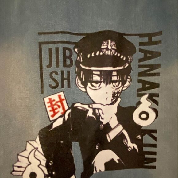 Denim Anime Embroidered Hoodie Jean Jacket Women's Size Small - Picture 6 of 8